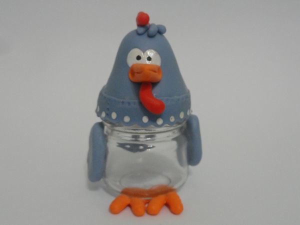 Pote para doces galinha